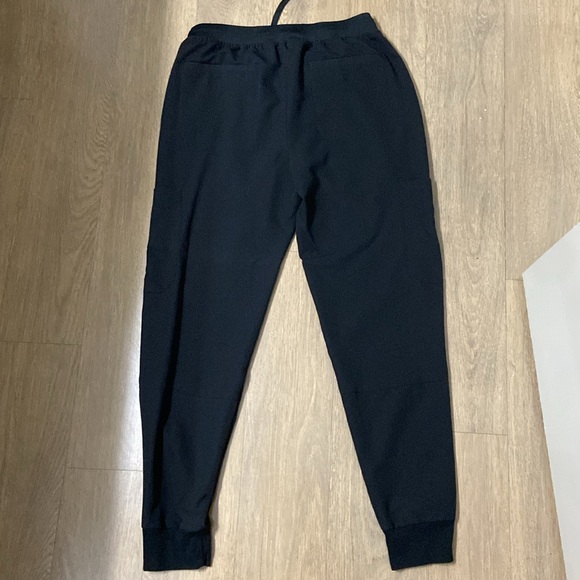 Black Mens mandala jogger scrub bottoms - Picture 3 of 3